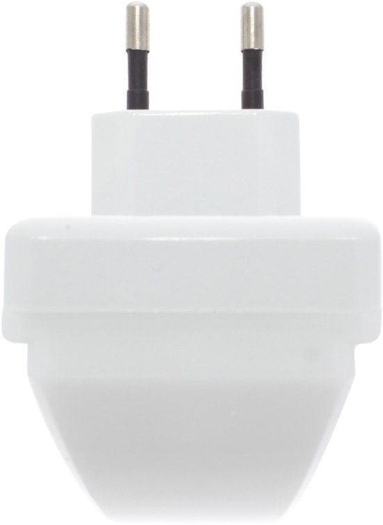 Q-Link Oriëntatielamp met Schemerschakelaar - LED Nachtlamp met Sensor - 1W - Automatisch Inschakelen bij Duisternis - Lichtbron Inbegrepen - Kunststof - Wit - 110 x 85 x 45 mm van Q-Link