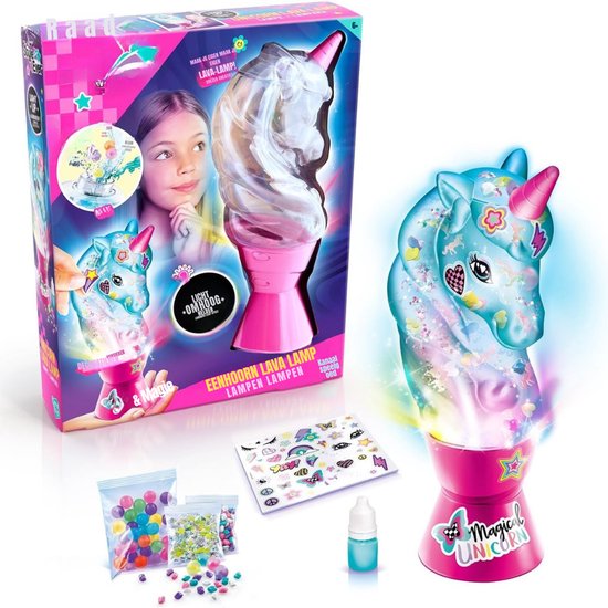 QIN® Lavalamp Voor Kinderen - Glitterlamp - Lavalamp - Roze - 25cm x 9cm x 31cm