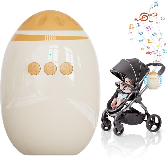 QTTVBTNA -Babywagen Schommel - Handsfree Schommel - Slaaphelper - 11 kalmerende geluiden, verstelbare snelheid - Oplaadbaar en draagbaar - Voor kinderwagen en wandelwagen - Cre毛ert zachte wiegende beweging - Cadeau voor nieuwe ouders