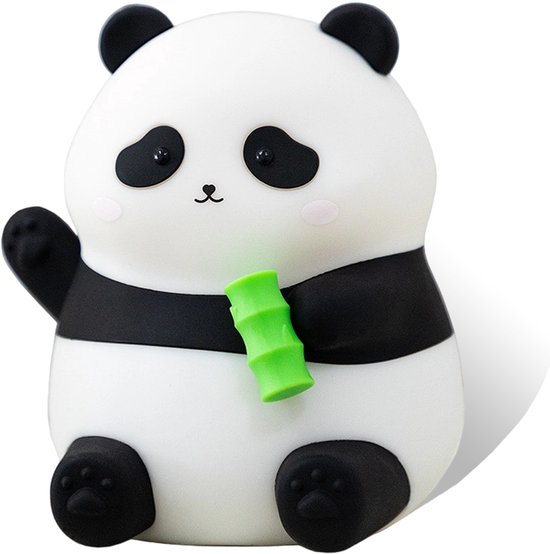 QTTVBTNA - Panda Nachtlamp - Zachte Siliconen Sfeerlamp - Aanraakbediening & Dimbare Slaapkamer Verlichting - Cadeau voor Kinderen (Sinterklaas, Kerst, Verjaardag) - Schattige Dieren Lamp van Merkloos