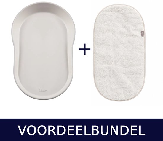 Quax Mamee Aankleedkussen Clay + Badstof Inlegkussen Clay – 2-delige Set