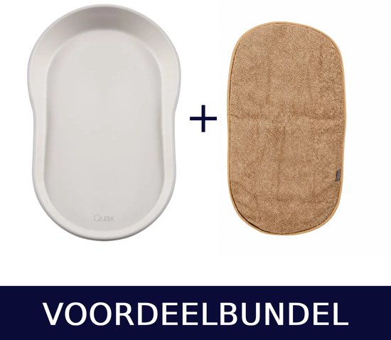Quax Mamee Aankleedkussen Clay + Badstof Inlegkussen Coral – 2-delige Set