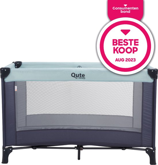 Qute Campingbed Q-sleep Mint/Antra van Qute