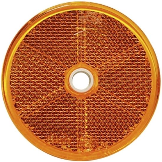 Reflector rond geel 60mm plak of schroef van Reflecto