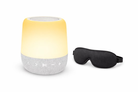 Rem Products-White noise machine-Witte ruis machine + 3D slaapmasker-Slaaphulp-8 verschillende kleuren LED verlichting- voor baby & volwassenen van Merkloos