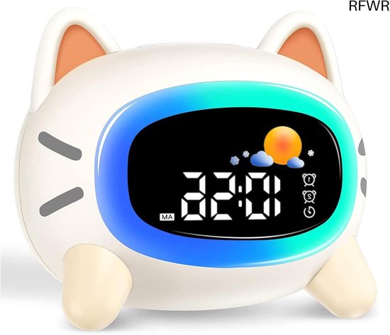 RFWR® Digitale Slaaptrainer Klok voor Kinderen met Maan en Zon van RFWR