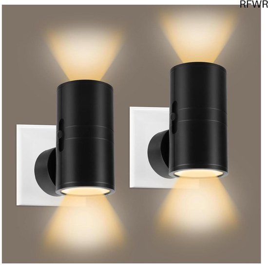 RFWR® Nachtlampje met Schemeringssensor - Dimbaar 0-100 Lumen en Warm Wit Licht voor Kinderen en Volwassenen van Merkloos