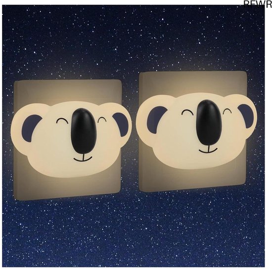 RFWR® Nachtlampje voor Kinderen met Schakelaar - 2 Stuks Koala Vormen - LED Wandlamp voor Kinderkamer van Merkloos