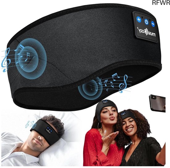 RFWR® Slaaphoofdtelefoon met Bluetooth 5.4 voor zijslapers – 14 uur speeltijd, hifi stereo hoofdtelefoon, ideaal voor sport en ontspanning van RFWR