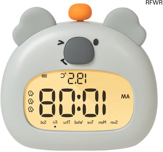 RFWR® Slaaptrainer Klok Voor Peuters - Kindvriendelijke Wekker Met Alarmen & Nachtlampje van RFWR