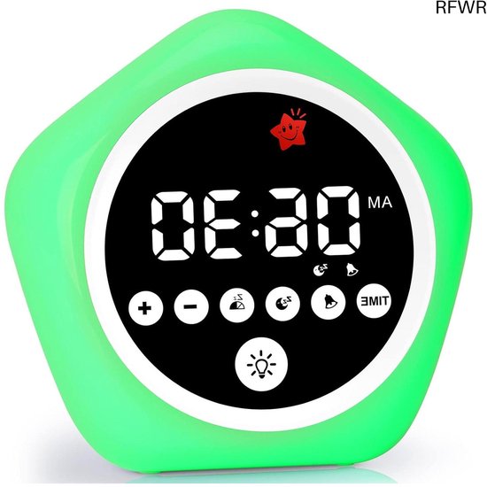 RFWR® Slaaptrainingshorloge voor Kinderen met Lichtindicatoren – Ideaal voor Bedtijd en Opstaan van RFWR