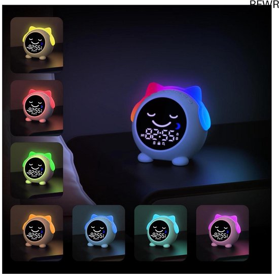 RFWR® Slaaptrainingsklok met Nachtlampje en Dutjestimer voor Kinderen van RFWR