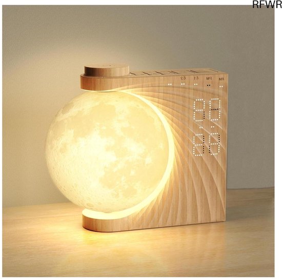 RFWR® Zonsopgangwekkers met Nachtlamp en Geluidsmachine voor Zware Slapers - 10 Natuurgeluiden, 8 Kleuren van RFWR
