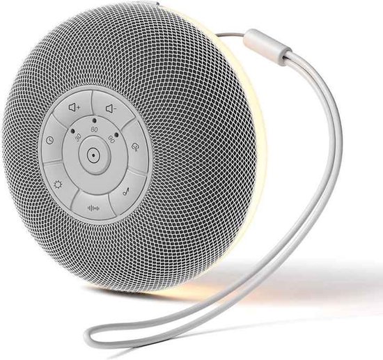 RnD -White Noise Machine – Slaaptrainer met Nachtlampje – Witte Ruis – Natuurgeluiden en Muziek – Muziekdoos – Baby én volwassenen – Wit van Merkloos
