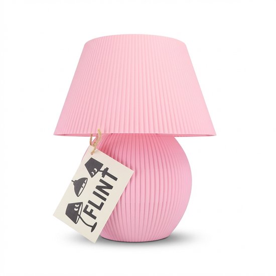 Rolze Flint Tafellamp-Bureaulamp-Nachtlampje van Merkloos