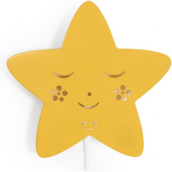 Roommate silhouette lamp- wandlamp - ster - geel - Kinderkamer van Roommate