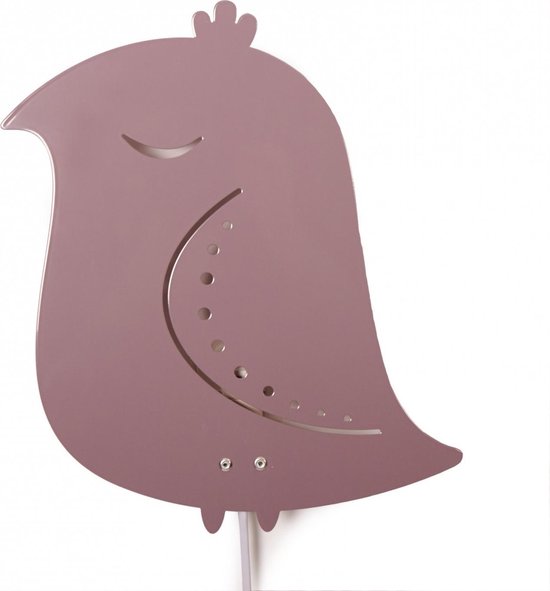 Roommate Wandlamp Bird Junior 25 X 23 Cm E14 Staal 7w Paars