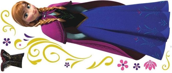RoomMates Disney Frozen Anna with Cape - Muursticker - 13x46 cm - Multi