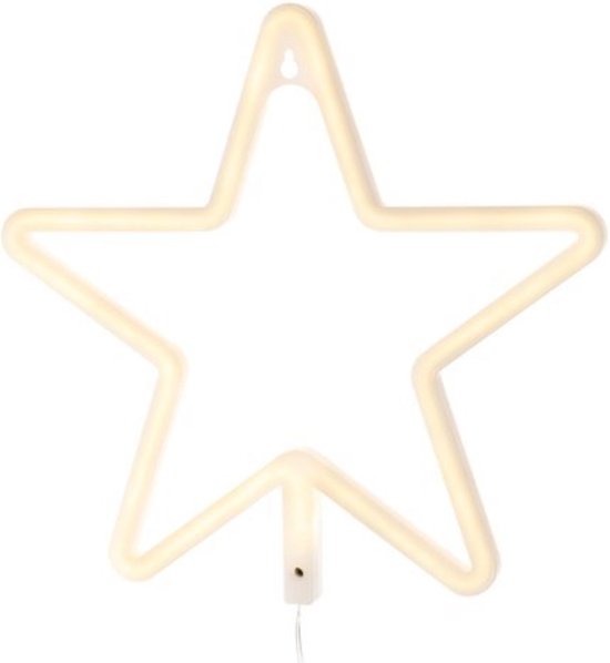 Ruhhy LED Nachtlamp - Ster in Warm Wit - Sfeervolle Decoratie voor Thuis van Merkloos