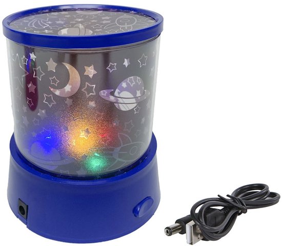 Ruimte projectorlamp Space Xplorers 12cm - kleurrijke kinderlamp USB. van Merkloos