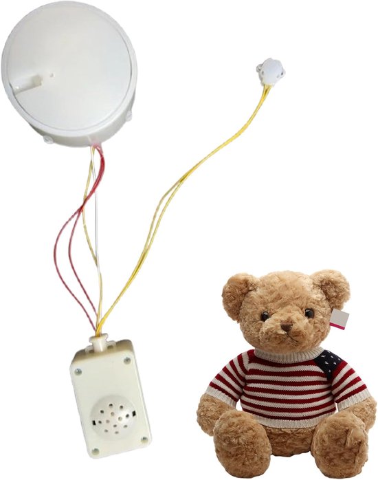 Rustgevende Pop Beweging - Slaap Knuffel - Baby Slaap Hulp - Vier Instelbare Modi - 19x15x6 cm - Wit