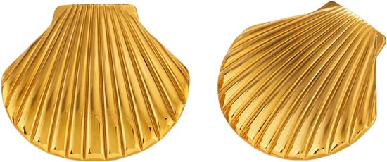 RVS Zeester & Schelp Oorbellen voor Dames - Zomerse Strand Oorbellen - Luxe Oorhangers van Roestvrij Staal - Verkleurvrij Sieraad van Allora