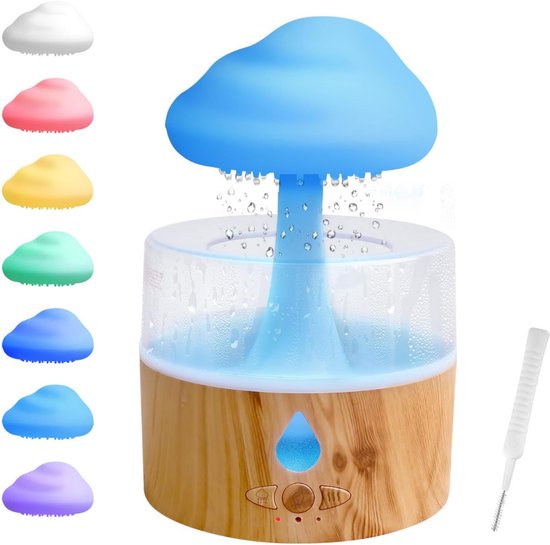 RWB® Witte Ruis Machine - White Noice Machine - White Noice - 3 in 1 - Regendruppels - Wit - 28cm x 18cm x 18cm van RWB