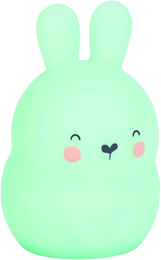 Saro Nachtlampje Konijntje Junior 11 X 7 Cm Siliconen Mintgroen van Saro