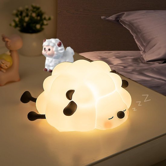 Schattig LED Nachtlampje Schaap voor Kinderkamer - Dimbare Touch Sensor Nachtlamp