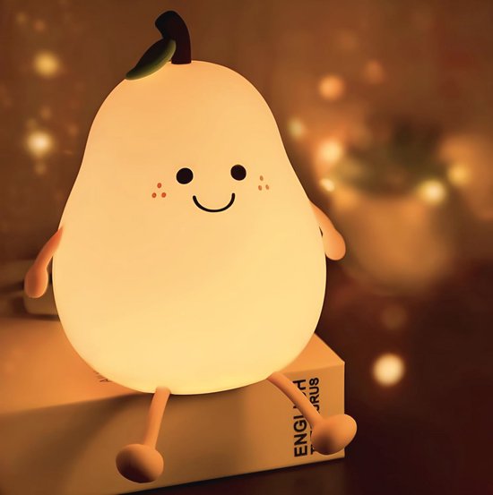 Schattig LED Nachtlicht voor Kinderen - Silicone Slaaplamp met 7 Kleuren en Dimbare Warm Witte Verlichting