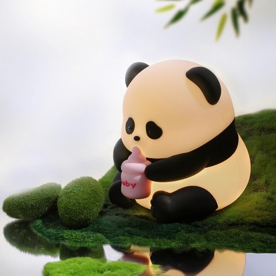 Schattig Panda Nachtlampje-Nachtlampje Baby-dierlijk nachtlampje-Dimbaar-Kleurrijke Lichten-Oplaadbaar LED-nachtlicht-geschikt voor meisjes en jongens van Merkloos