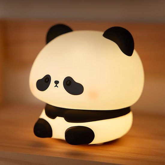 Schattig panda-nachtlampje - Nachtlampje in de vorm van een dier - Gemaakt van siliconen - Drie dimstanden - Oplaadbaar - Geschikt voor baby's, peuters en kinderen - Lief cadeau voor kinderen