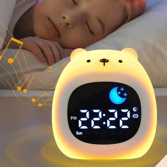 Schattig siliconen beertje als nachtlampje, LED-kleurverandering, USB-oplaadbaar, timer, 8 dimbare kleuren, slaaphulpmiddel, nachtlampje voor de slaapkamer.