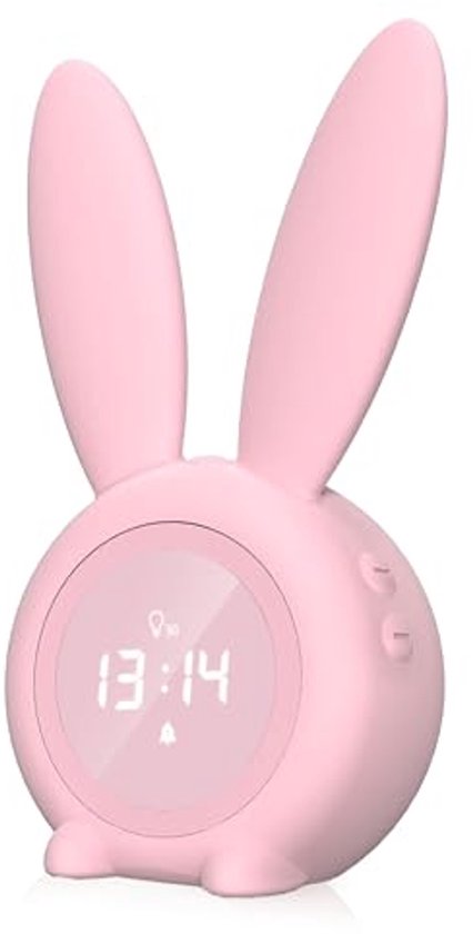 Schattige Kinderwekker en Nachtlampje - Creatief Konijn met Snooze-functie voor Kinderen van LucaKids klk.