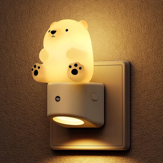 Schattige LED Nachtlamp Beer voor Kinderkamer en Babykamer