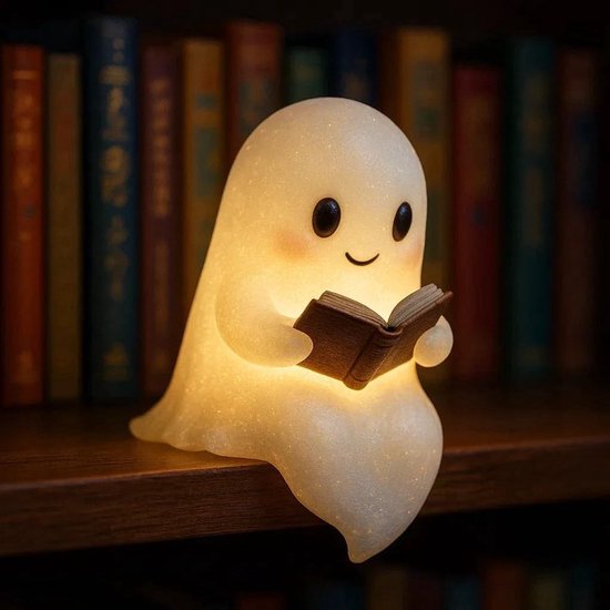 Schattige Spookachtige Leeslamp Voor 's Nachts - Halloween Spookachtige Nachtlamp - Spookachtige Leeslampjes Voor 's Nachts - 3D LED-Nachtlampje Halloween - Verlicht Halloween-Decor, Voor Slaapkamer, Studeerkamer, Lezers - 15 cm - 1pcs van Zoulight