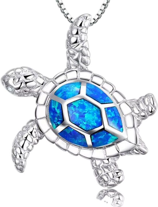 Schildpad Ketting voor Dames - Boho Opal Look Sieraad - Romantische Mode Ketting - Cadeau voor Dames en Meisjes - Geschikt voor Feesten, Bruiloften en Dagelijks Gebruik van Yumilok