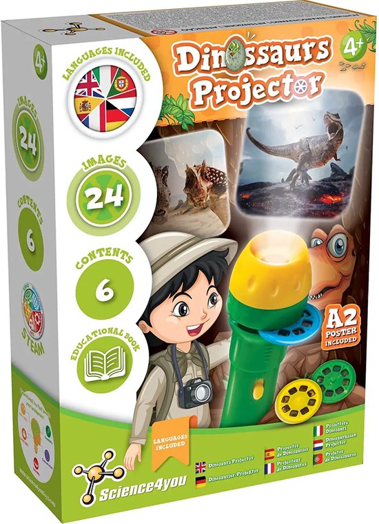Science4you - Dinosaurs Projector - Educational Toy For Kids (7 Languages) van Merkloos