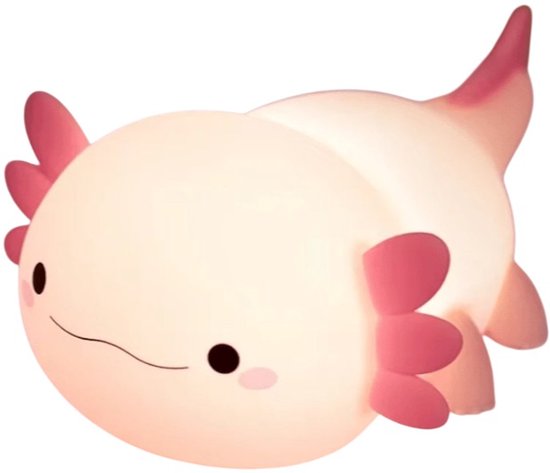 S&E Kawaii Axolotl Nachtlamp – Zachte Silicone LED Bedlamp, Oplaadbaar & Dimbaar van Merkloos