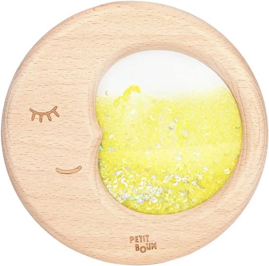 Sensorische Houten Speelgoed Maan voor Baby's en Peuters van Merkloos