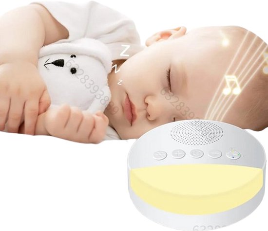 Sensova White Noise Baby Slaapmachine - Witte Ruis en Nachtlampje voor Babykamer en Kinderkamer - USB Oplaadbaar met Timer en Automatische Uitschakeling - Rustgevende Slaapgeluiden voor Baby’s van Merkloos