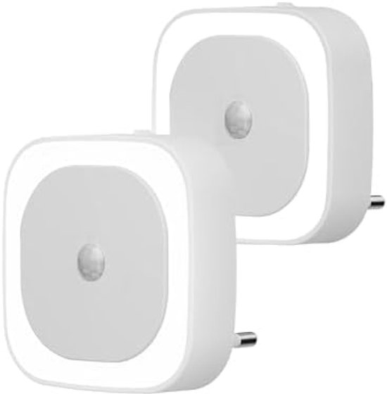 Set van 2 dimbare nachtlampen met bewegingssensor van Merkloos