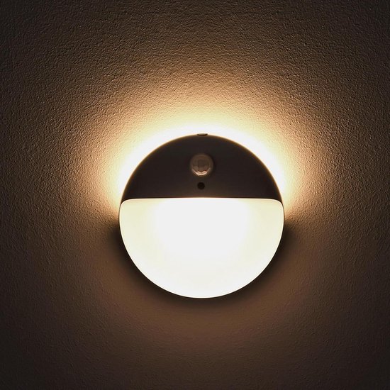 Set van 2 trapverlichting stick-on met bewegingssensor-nachtlampje voor binnen - dimbaar draagbaar batterijnachtlampje voor kast badkamer - slaapkamer kinderen van Merkloos