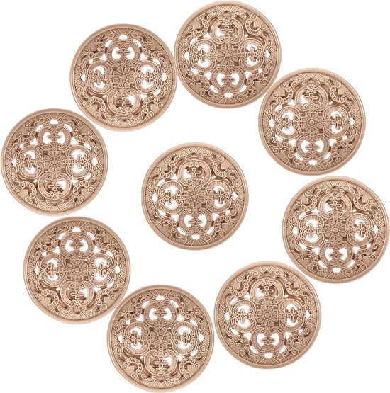 Set van 30 Metaal Ronde Knopen voor DIY en Naaien - Licht Goud 18mm van Trimming Shop