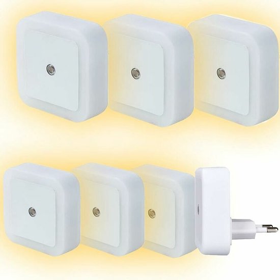 [Set van 6] Kindernachtlampje met stopcontact - Stopcontact LED-schakelaar, slimme thuislamp, kan in het stopcontact worden gestoken, schemerlicht van AIMIUVEI