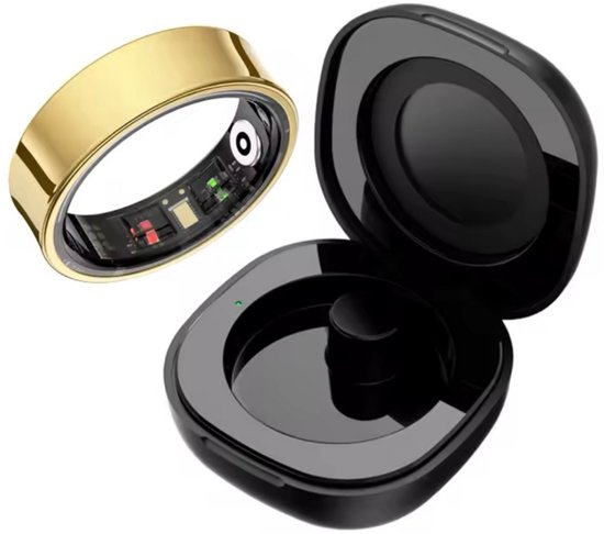 SF Products Smart Ring - Smart Ring Heren - Smart Ring Dames - Maat 8 - Inclusief Oplaadcase - Waterdicht van Merkloos