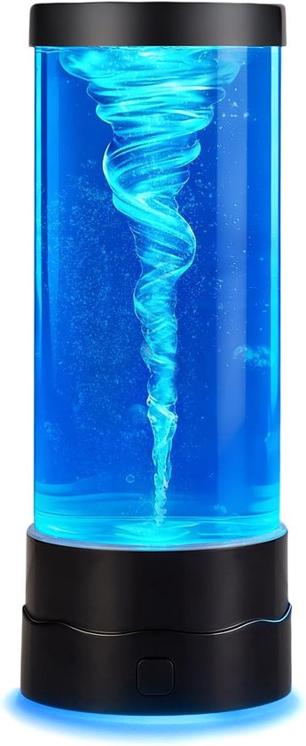 Sfeerlamp - Tornado Nachtlampje - Nachtlamp - Beweeglijke Sfeerlicht met Tornado Effect - 7 Kleuren Dynamische LED Tafellamp met Draaiend Licht - Voor Thuis, Kantoor en Cadeau van Merkloos