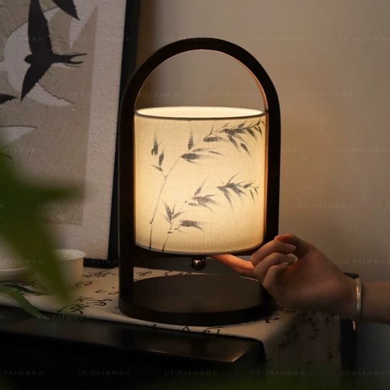 Sfeerverlichting met bamboetakkenpatroon, geschikt voor studeerkamer en slaapkamer-Nachtlampje van Merkloos