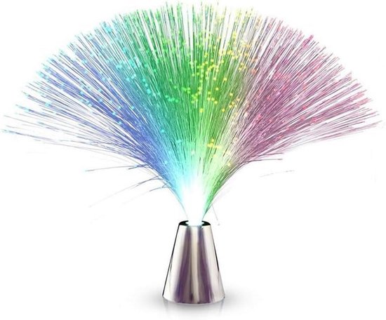 Sfeervolle LED Glasvezel Lamp met 7 Kleuren - Nachtlampje voor Huisdecoratie