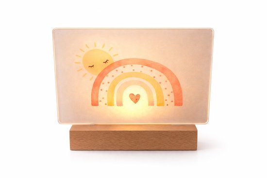 Sfeervolle LED Nachtlamp met Regenboogdesign – Warm & Rustgevend Licht van Merkloos